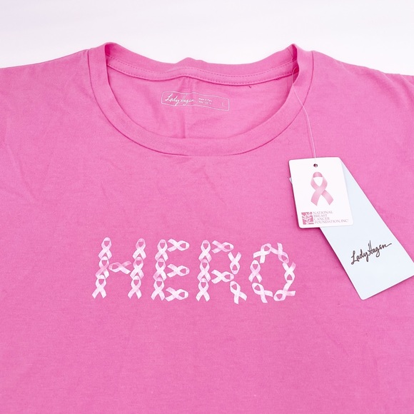 Lady Hagen HERO Pink Ribbon Collection Breast Cancer Awareness Tee Size Large - Picture 3 of 10